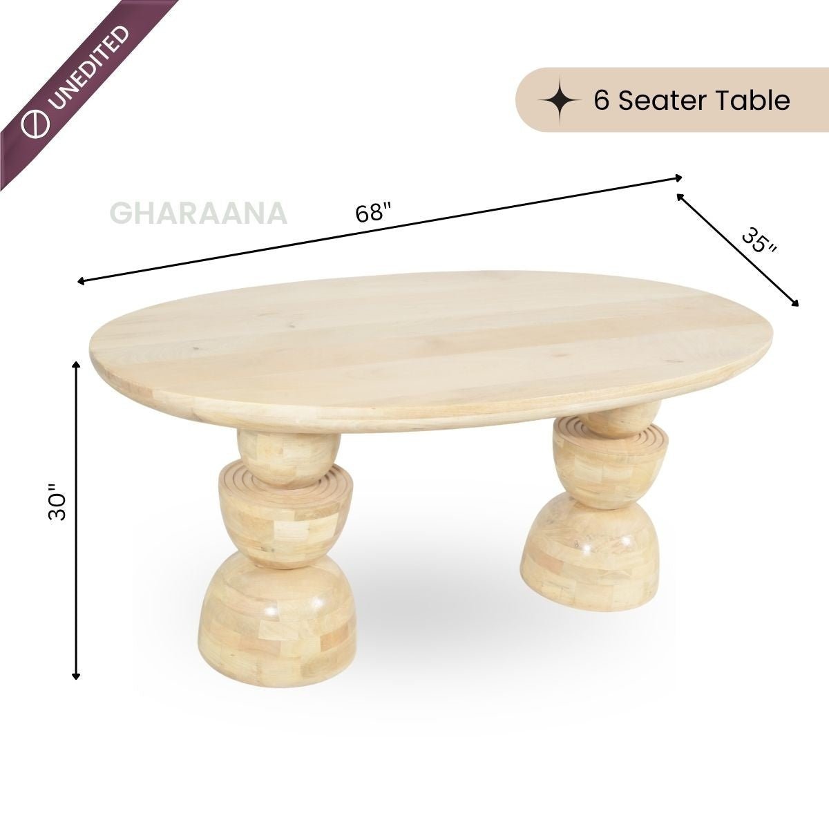 Somany Wooden Dining Table Set - Dining Set - Gharaana