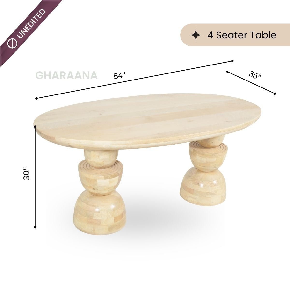 Somany Wooden Dining Table Set - Dining Set - Gharaana