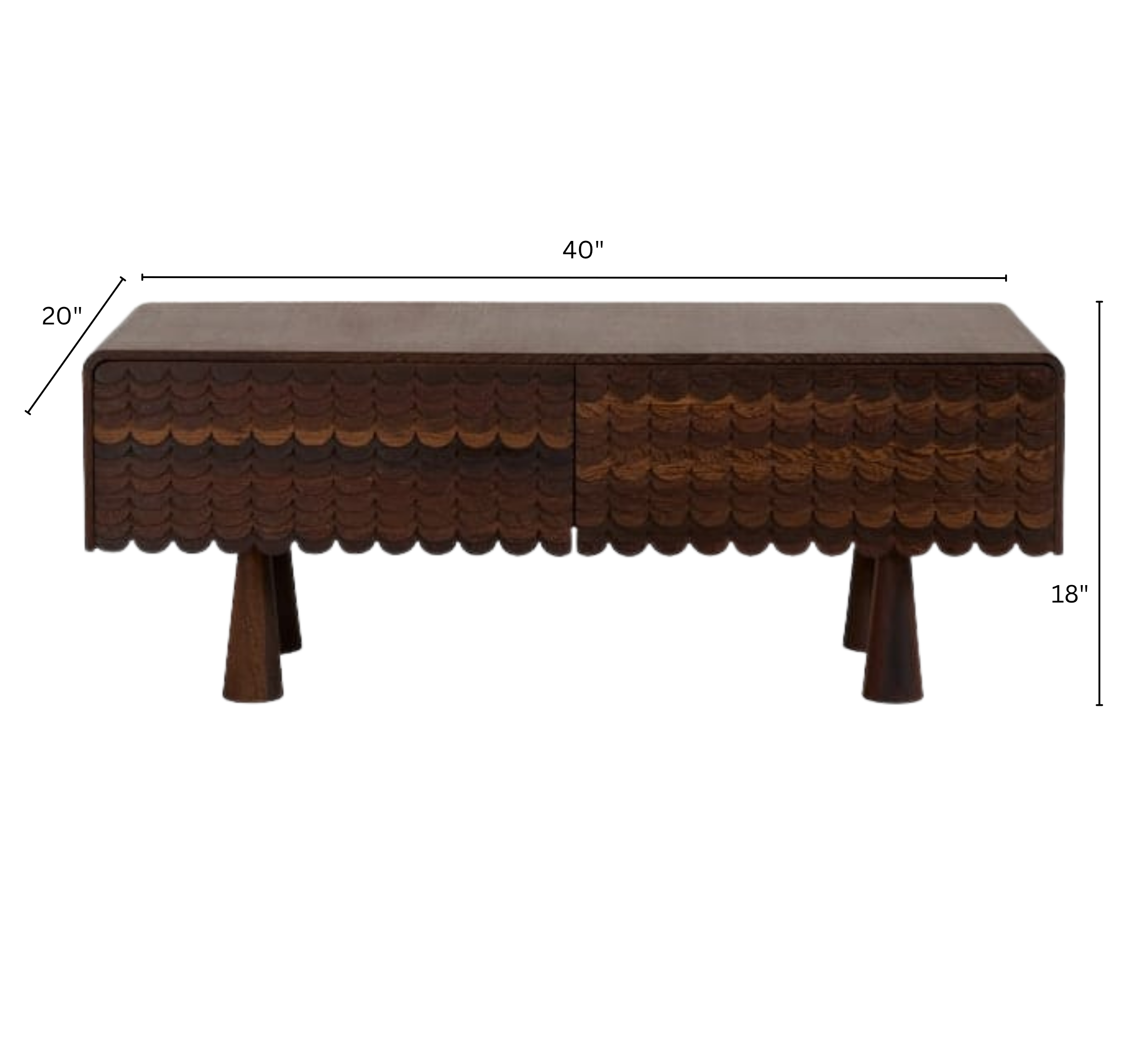 Rumi Wooden Centre Table