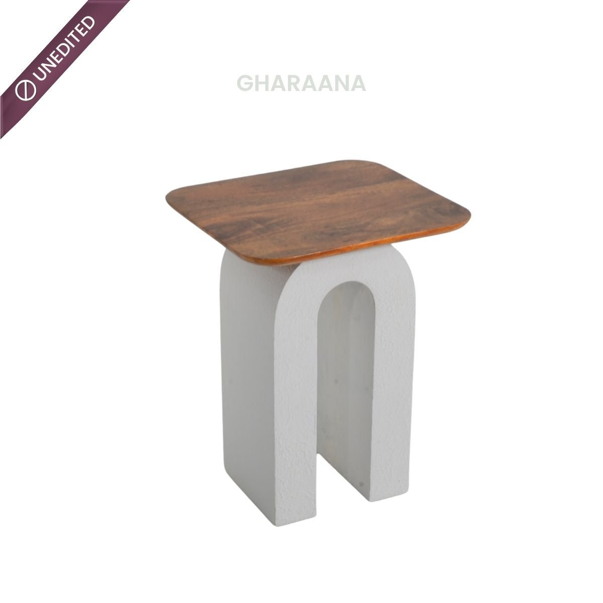Veda Armchair with Vaayu Side Table Combo (Set of 2) - Armchairs - Gharaana