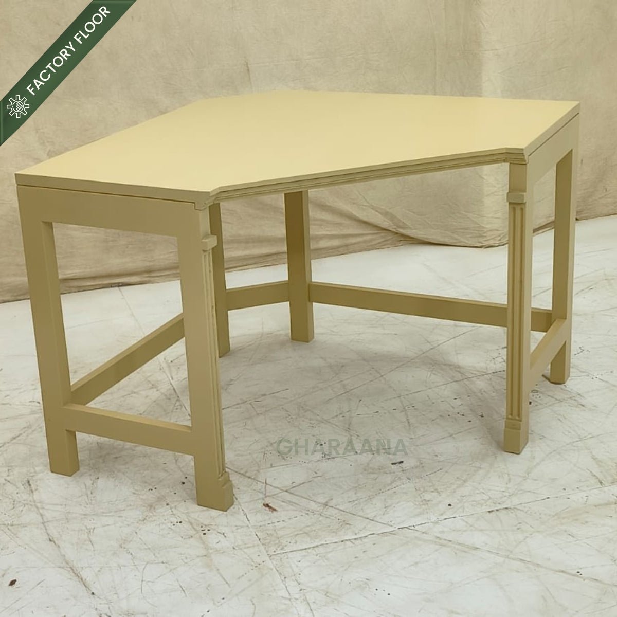 Arc Wooden Workstation Desk - Office Desk - Gharaana