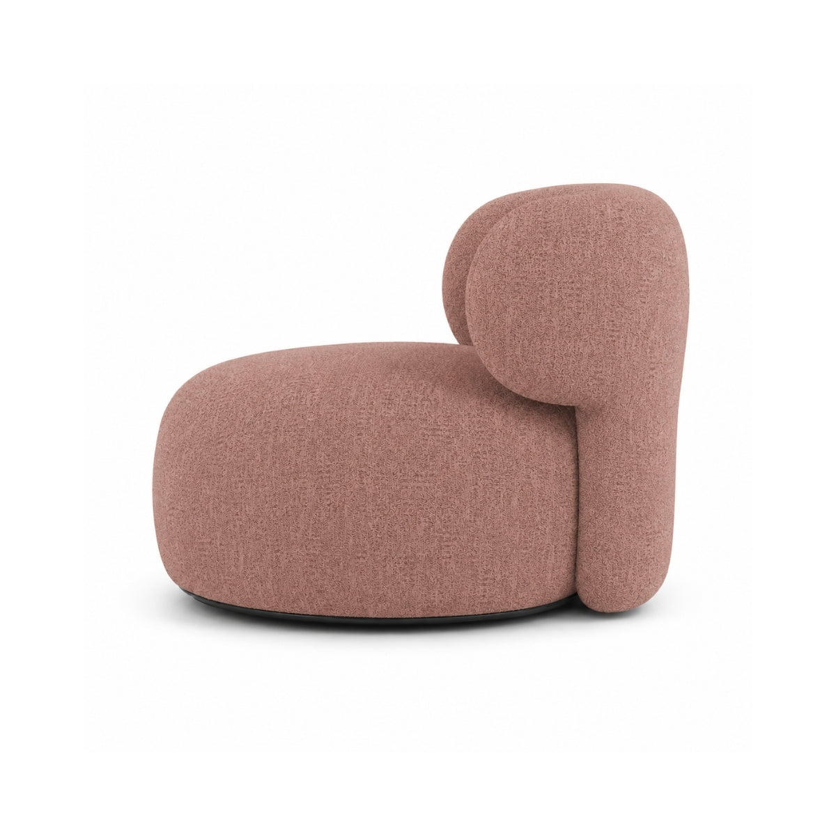 Moon Wooden Plush Armchair