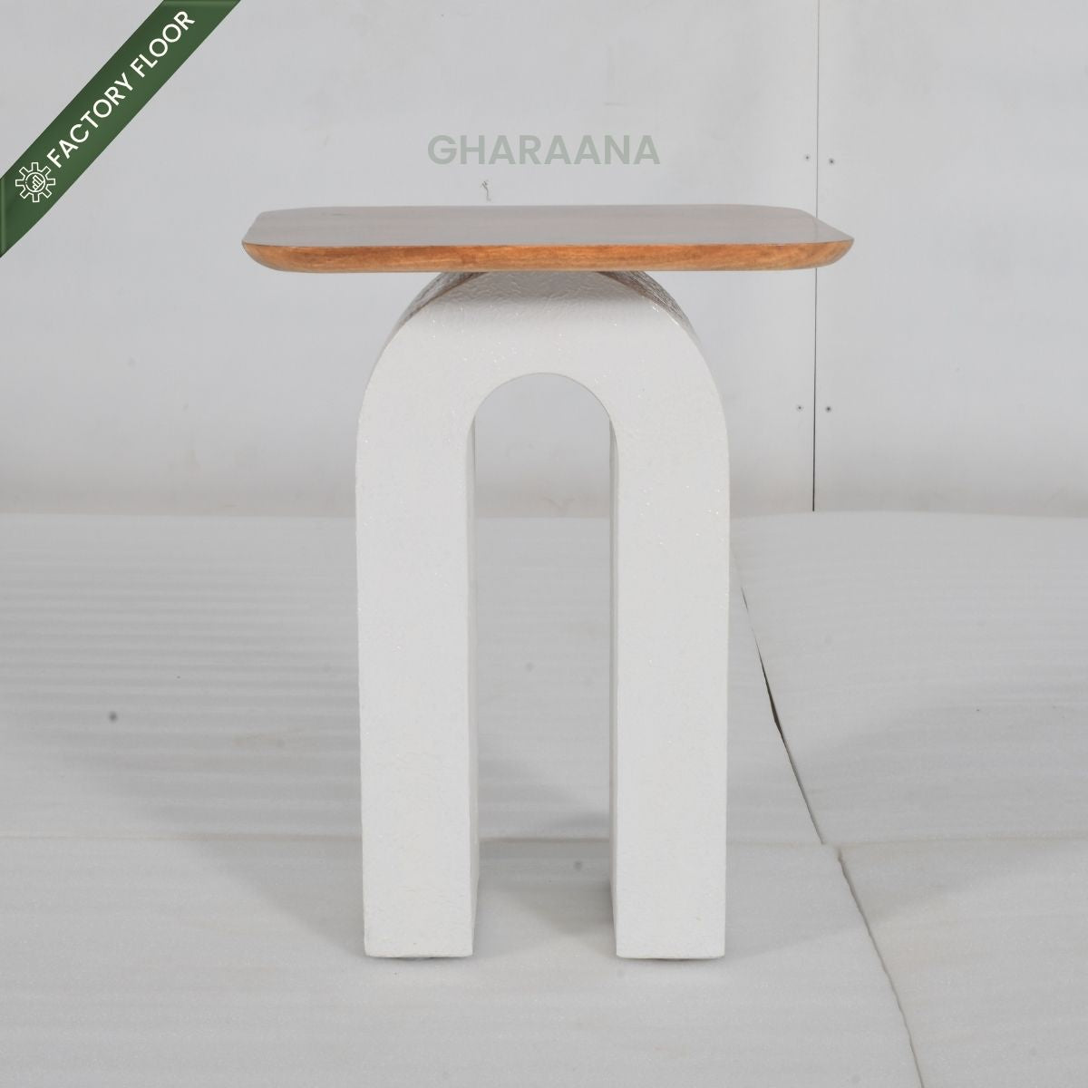 Veda Armchair with Vaayu Side Table Combo (Set of 2) - Armchairs - Gharaana