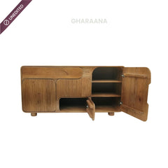 Sloan Wooden Storage Cabinet - Entertainment Centers & TV Stands - Gharaana