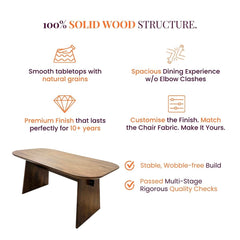 Arth Wooden Dining Table Set - Dining Set - Gharaana