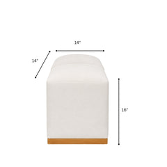Milo Plush Wooden Ottoman