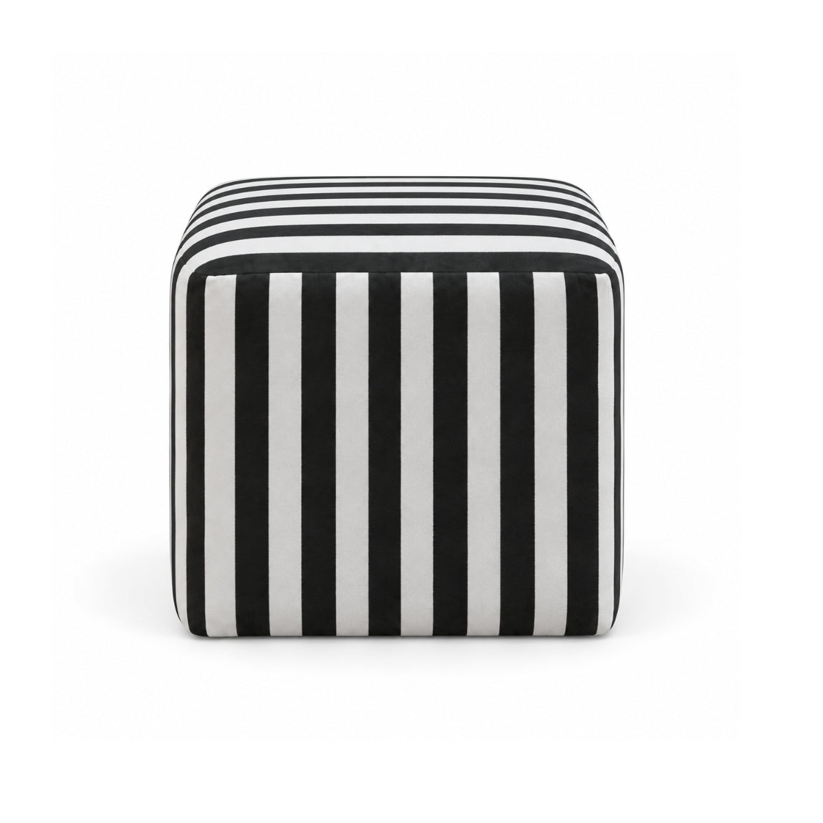 Astera Plush Wooden Ottoman