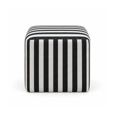 Astera Plush Wooden Ottoman