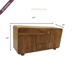 Sloan Wooden Storage Cabinet - Entertainment Centers & TV Stands - Gharaana