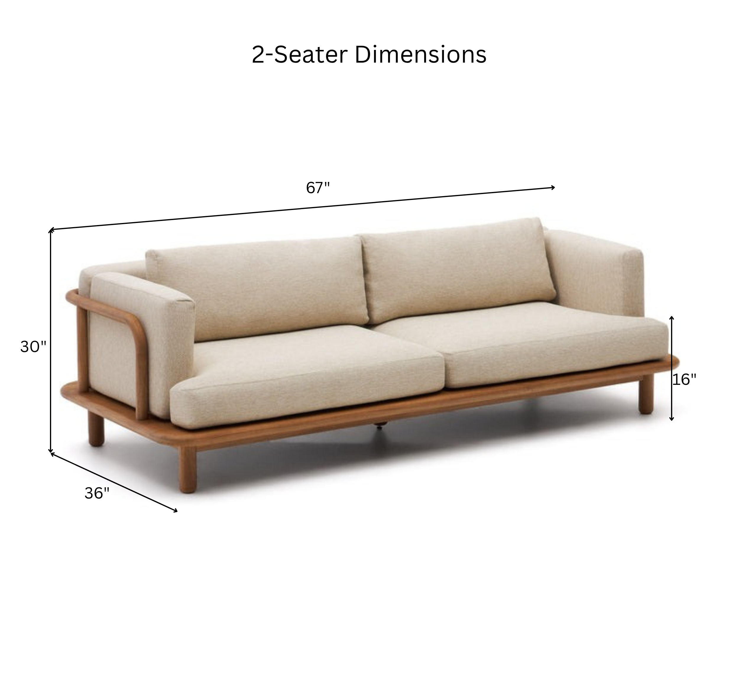 Ohm Custom Wooden Upholstered Sofa