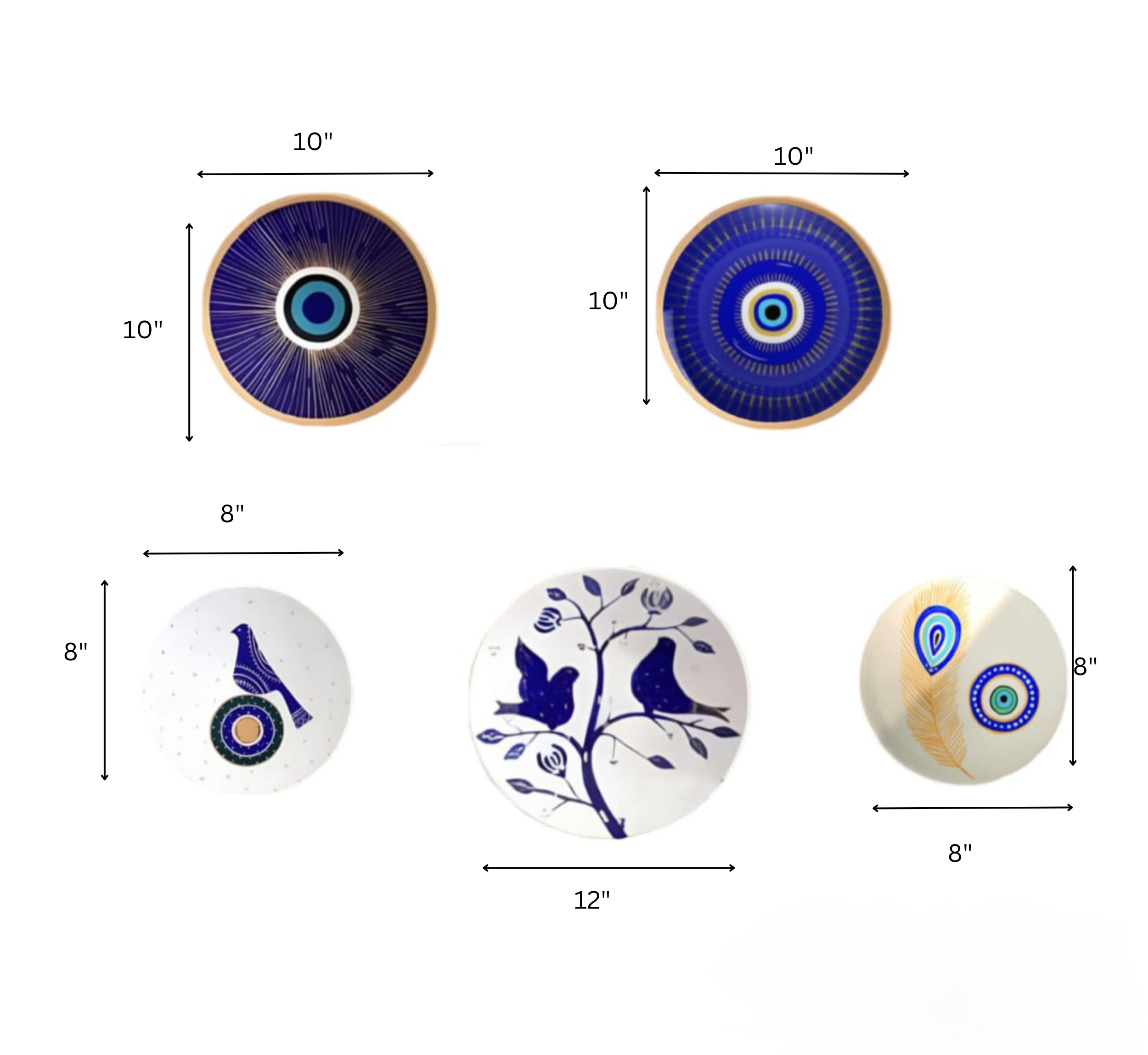 Fortune Pack of 5 Wall Plates