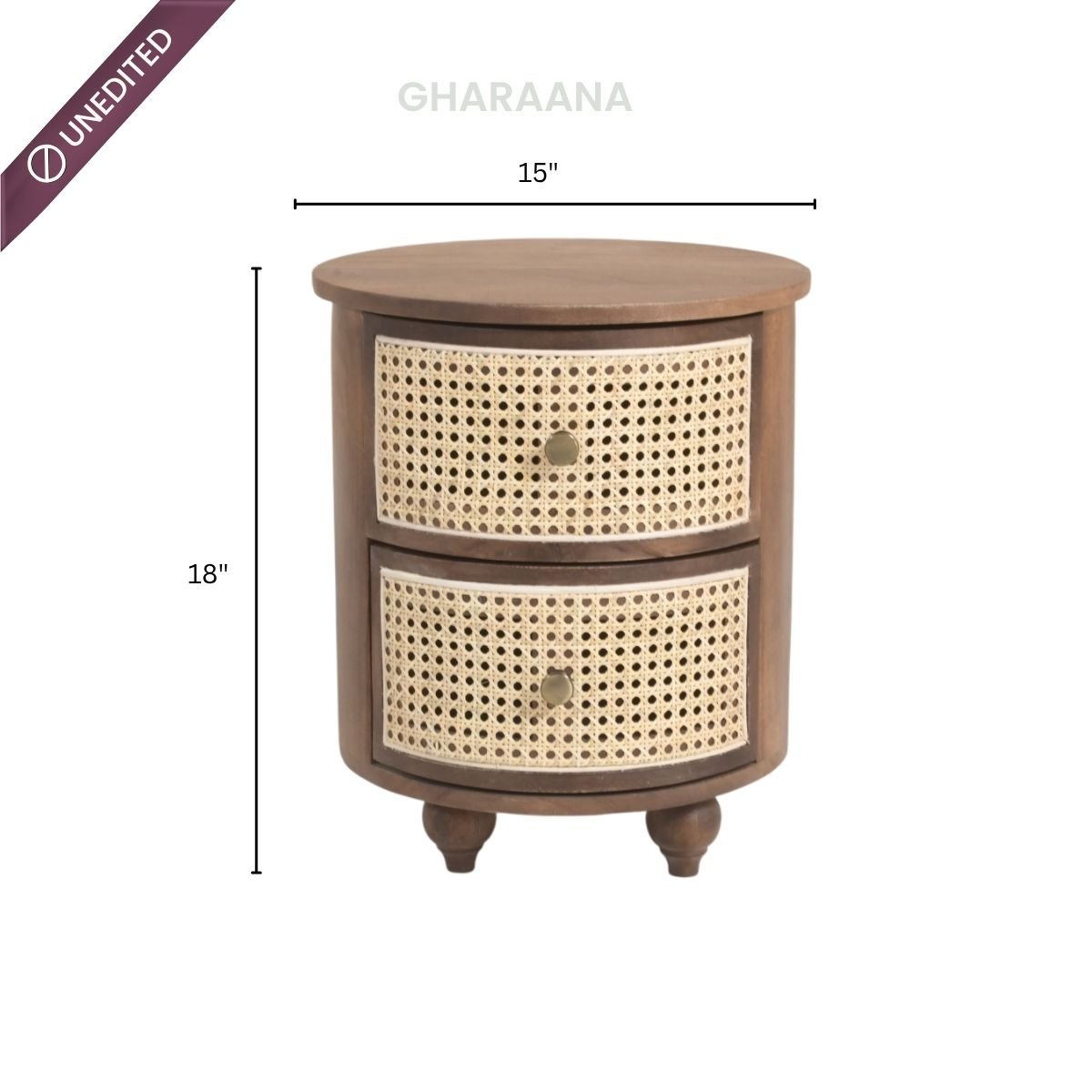 Aqua Wooden Bedside Table - Bedsides - Gharaana