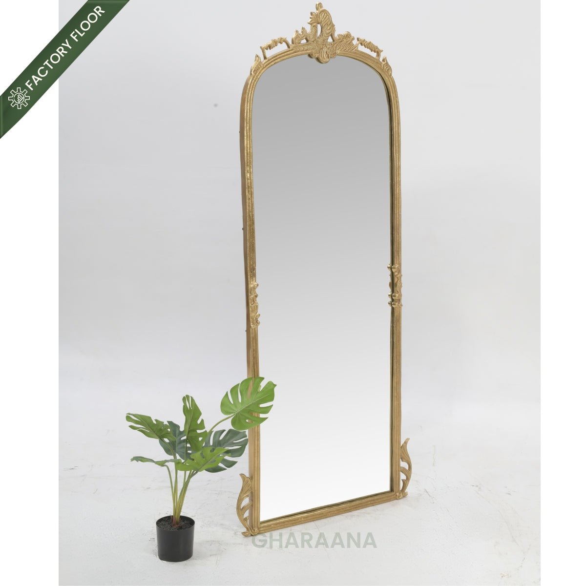 Victorian Arched Full-length Mirror - Mirrors - Gharaana