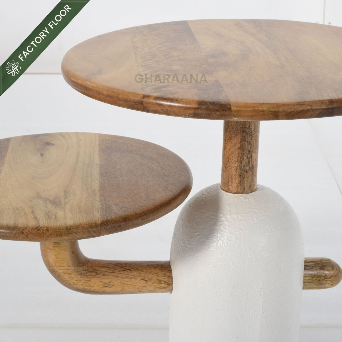 Aurum Wooden Side Table - Side Tables - Gharaana