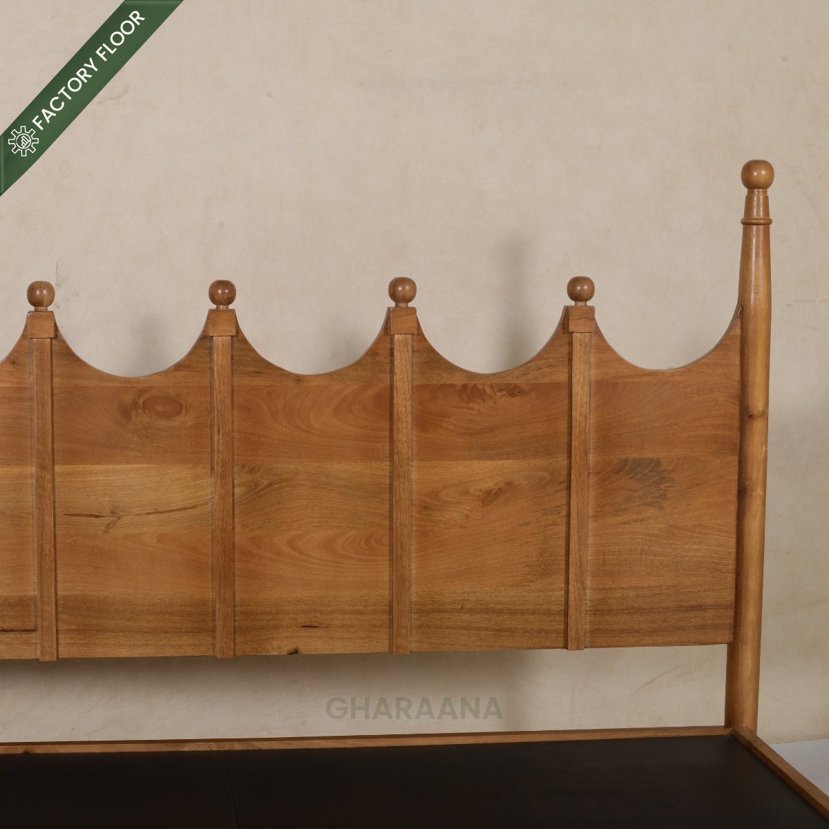 Lavanya 100% Solid Wood Bed - Beds - Gharaana