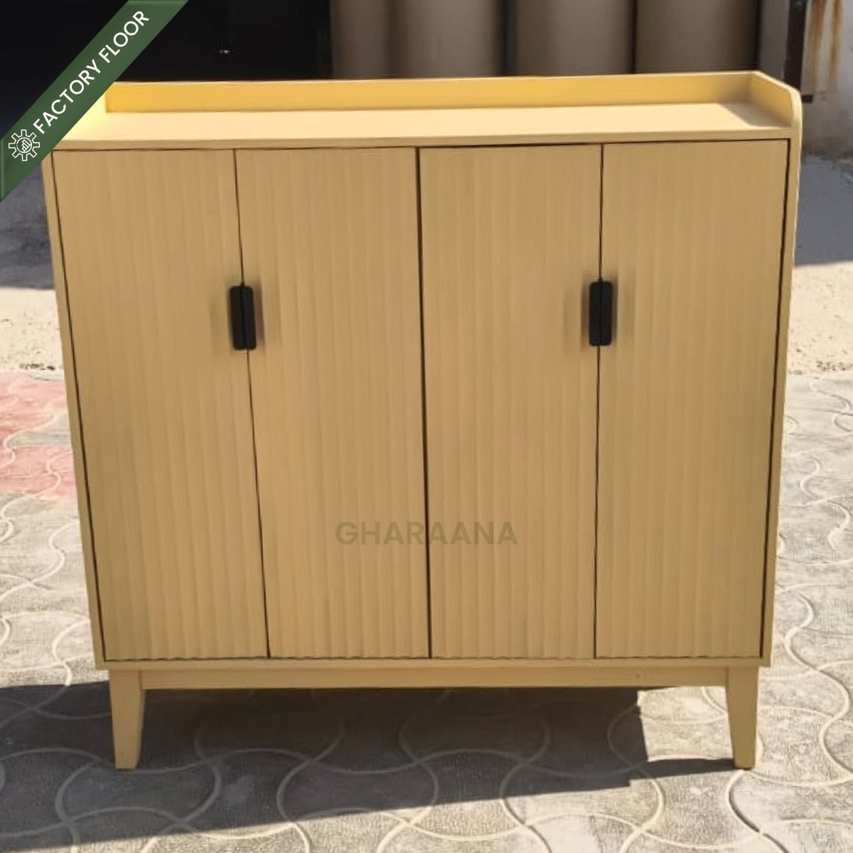 Isharya Wooden Full Size Shoe Cabinet - Shoe Racks - Gharaana