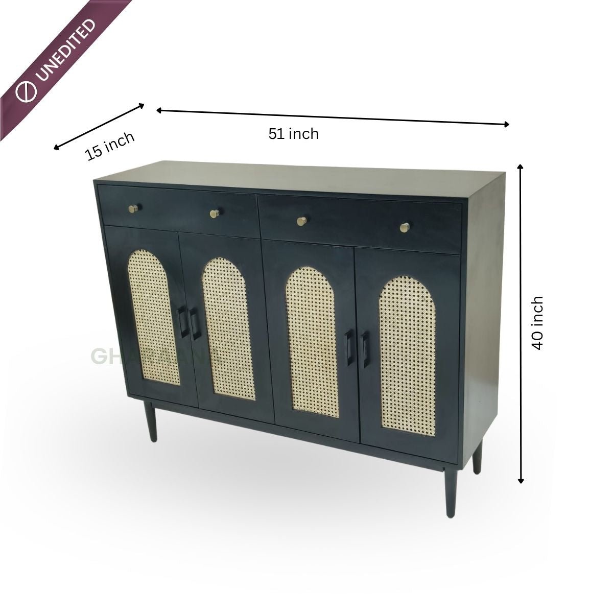 Tira Wooden Full Size Shoe Cabinet - Shoe Racks - Gharaana