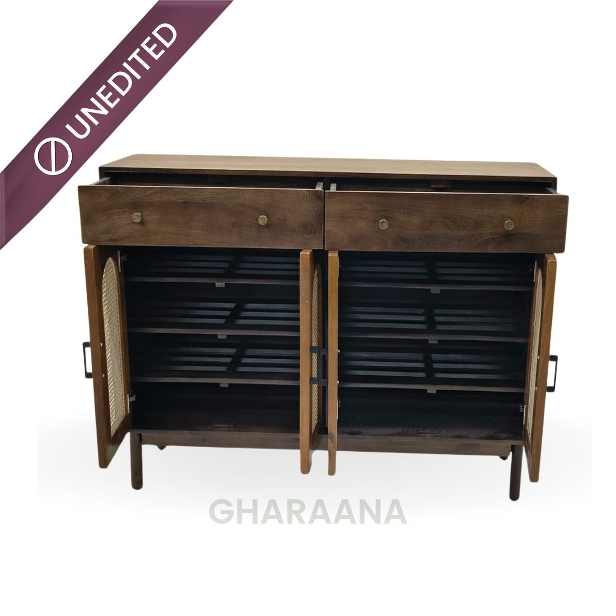 Tira Wooden Full Size Shoe Cabinet - Shoe Racks - Gharaana
