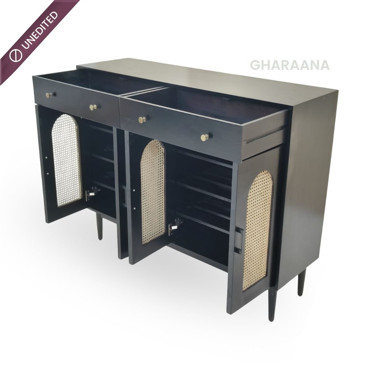 Tira Wooden Full Size Shoe Cabinet - Shoe Racks - Gharaana