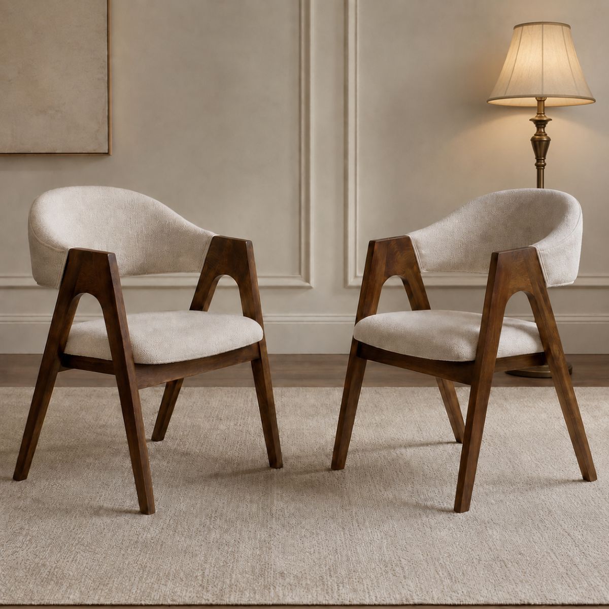 Ebony S/2 Dining Chairs - Dining Chairs - Gharaana