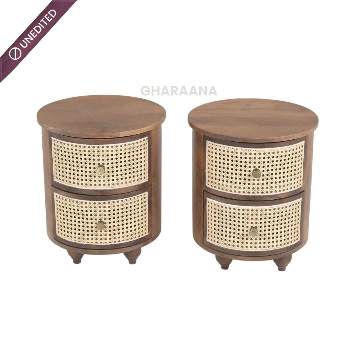 Aqua Wooden Bedside Table - Bedsides - Gharaana