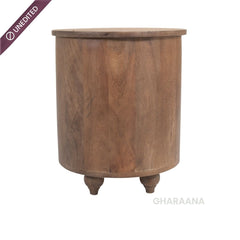 Aqua Wooden Bedside Table - Bedsides - Gharaana