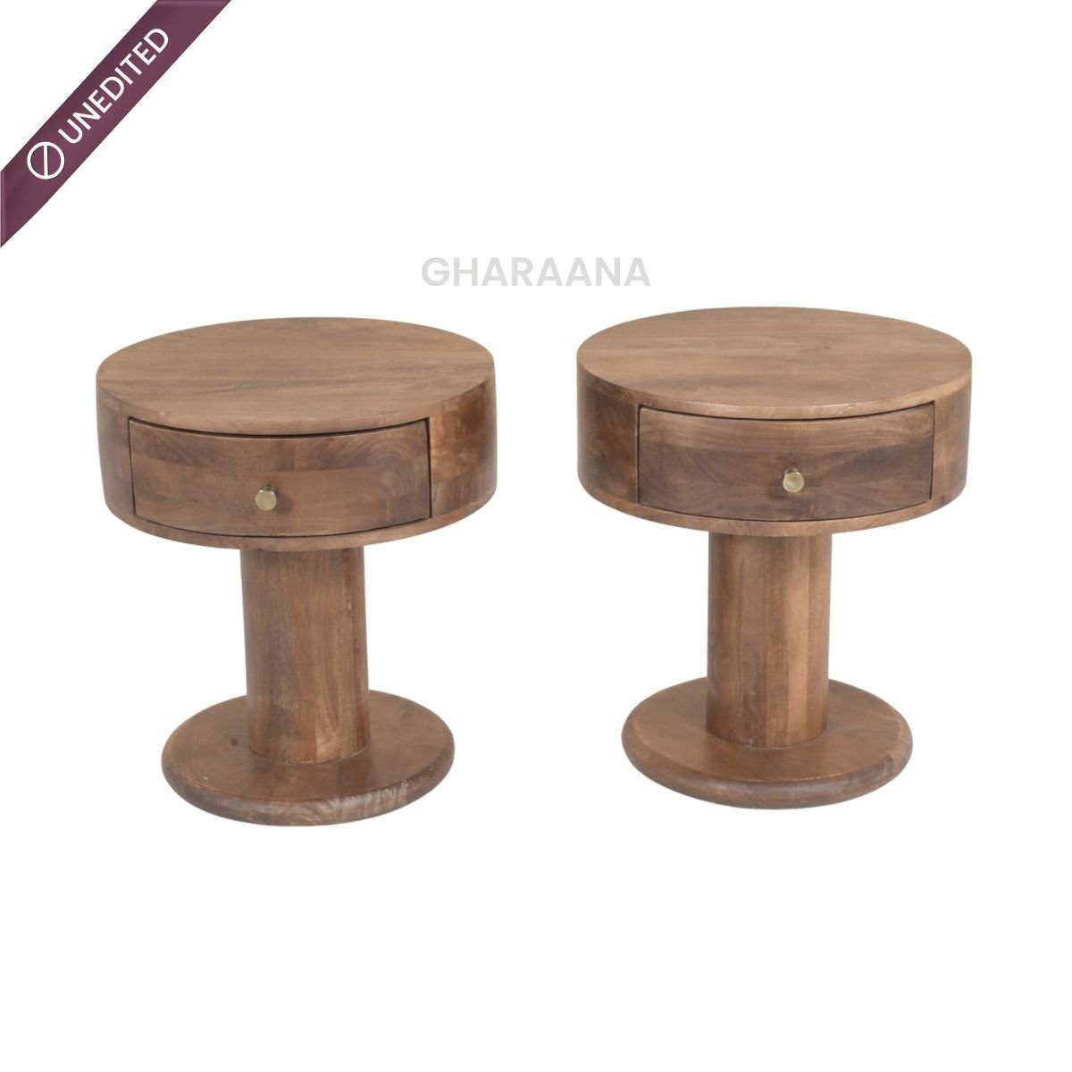 Avo Wooden Bedside Table - Bedsides - Gharaana