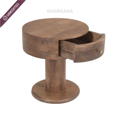 Avo Wooden Bedside Table - Bedsides - Gharaana