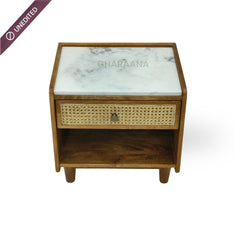 Amayah Marble Top Bedside Table