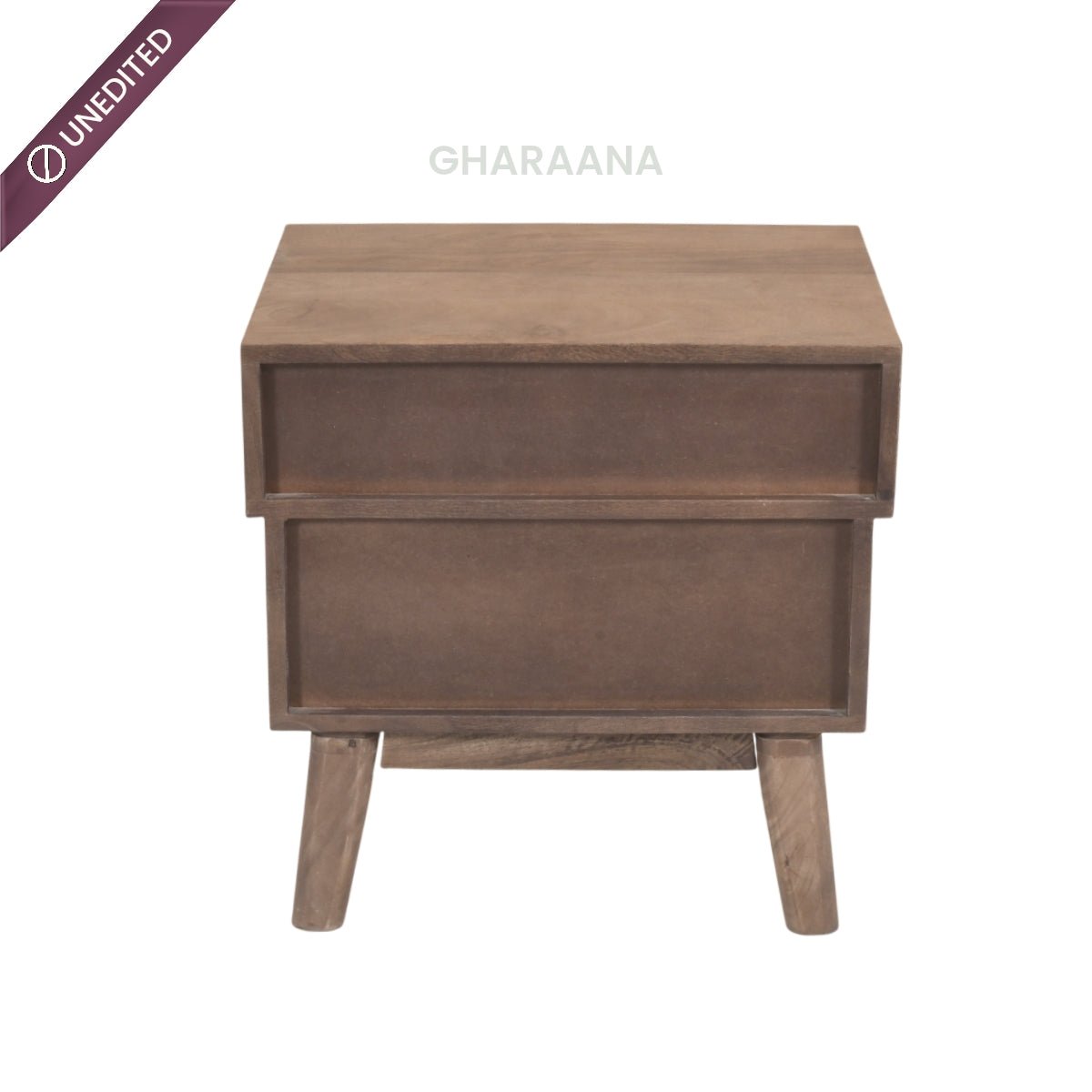 Harvey Wooden Bedside Table - Nightstands - Gharaana