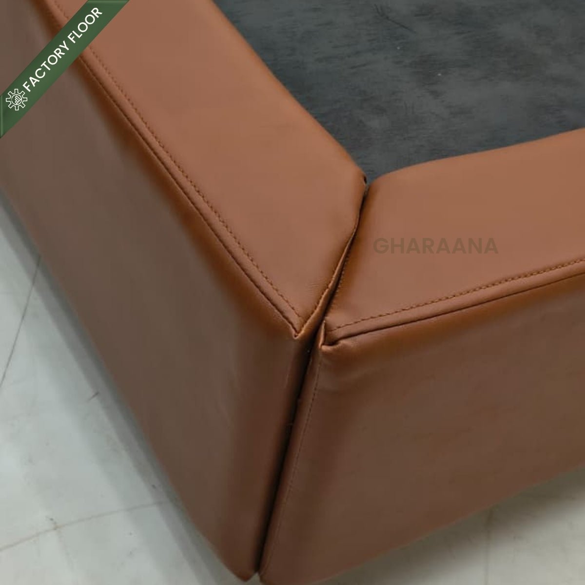 Plum 100% Solid Wood Leatherette Bed - Beds - Gharaana