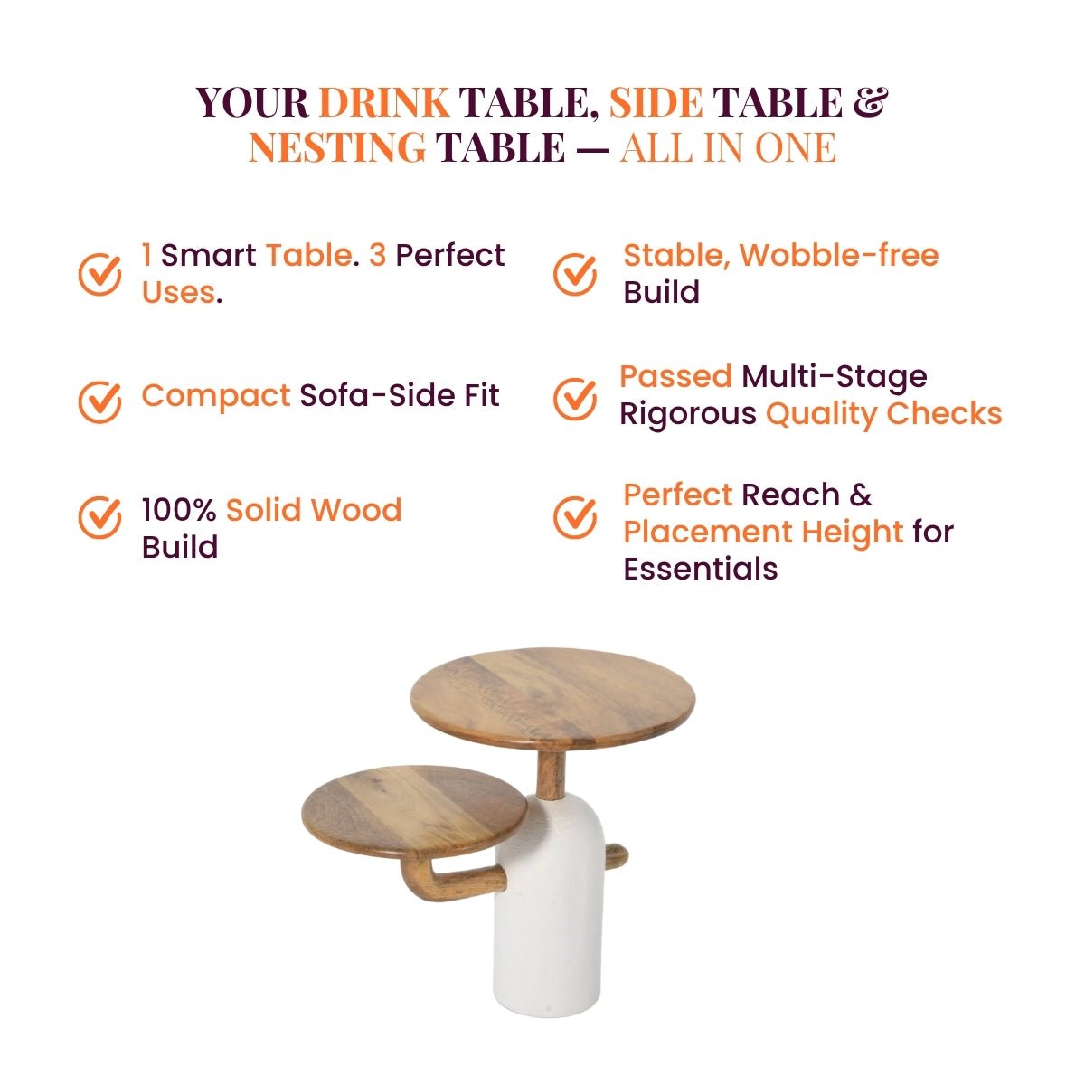 Sloan Armchairs with Aurum Side Table Combo (Set of 3) - Armchairs - Gharaana