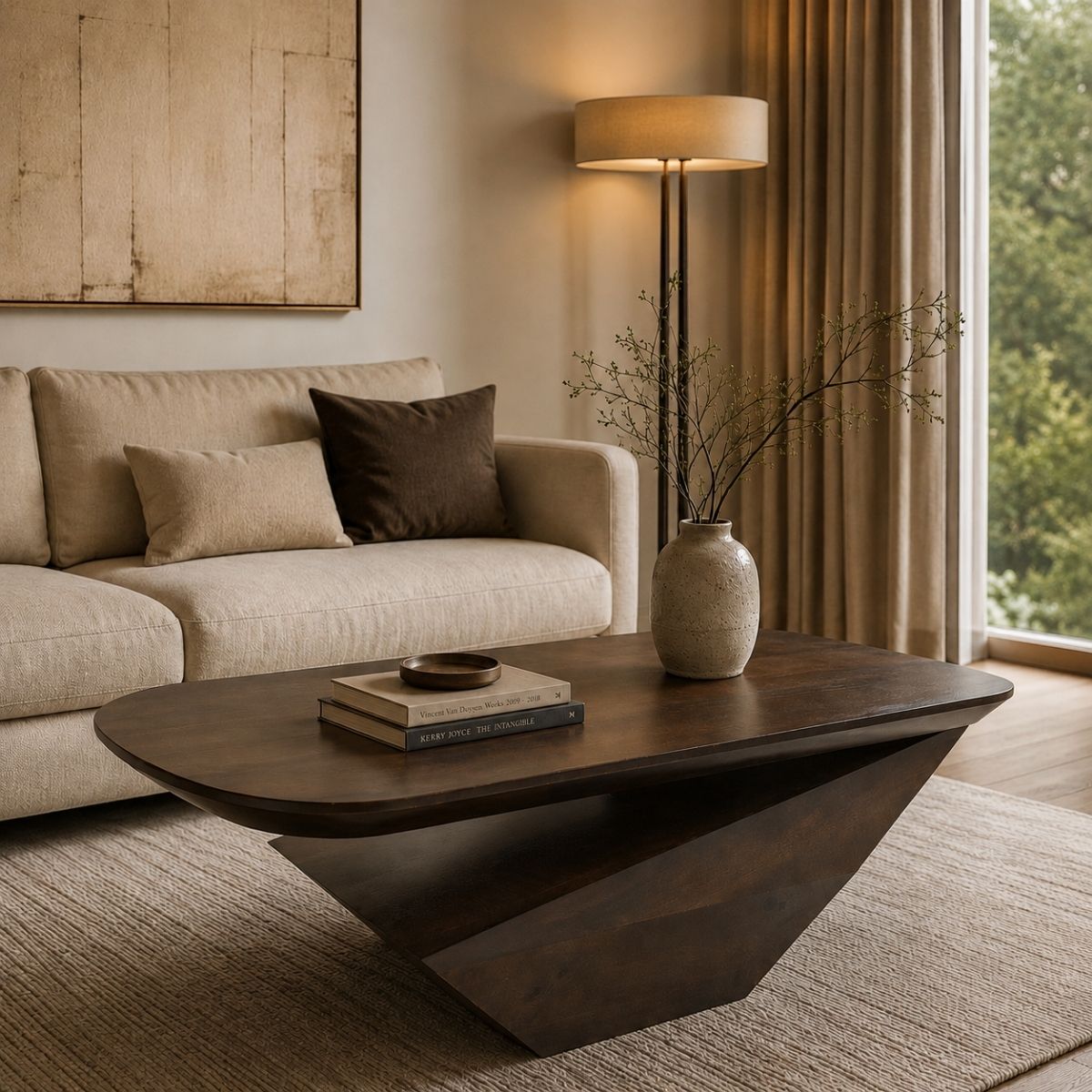 Gravity Modern Solid Wood Coffee Table - Large
