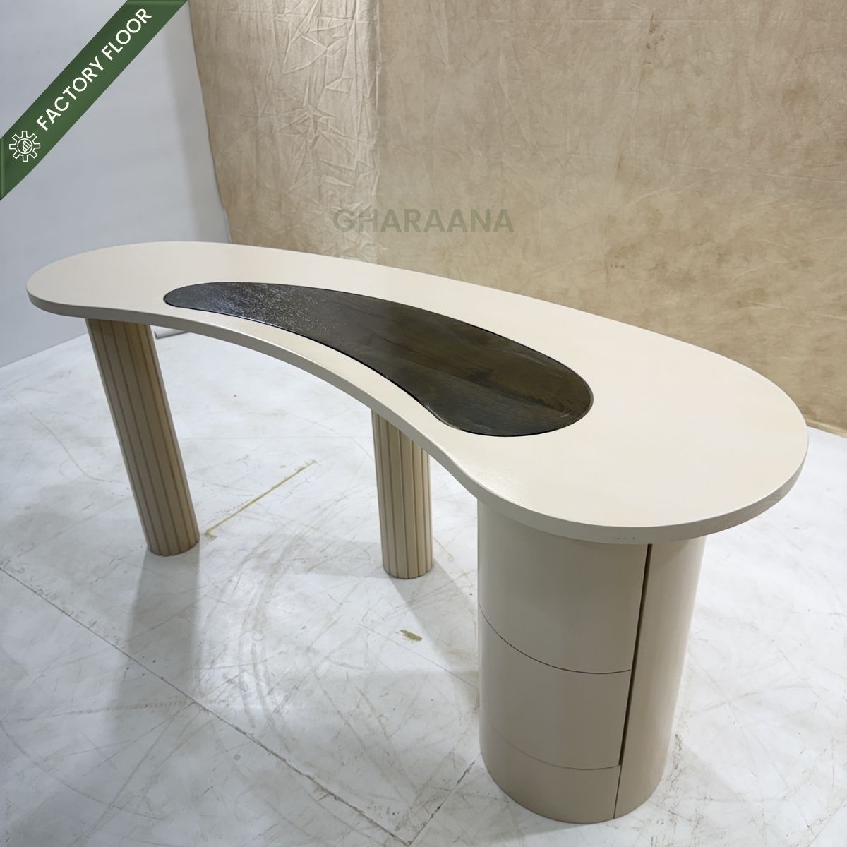 Alia Wooden Desk - Office Desk - Gharaana