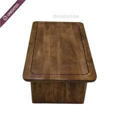 Jive Rectangular Top Solid Wood Center Table - Centre Tables - Gharaana