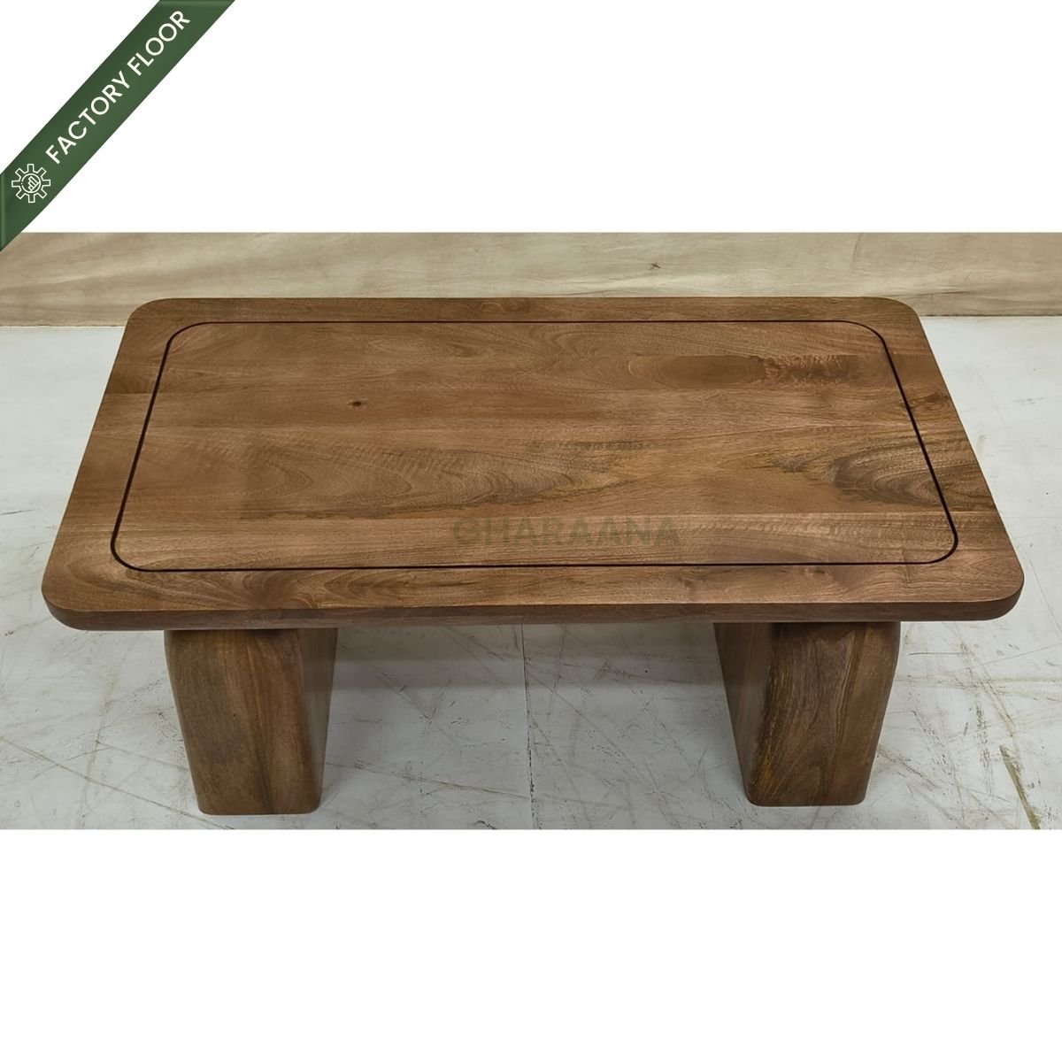 Jive Rectangular Top Solid Wood Center Table - Centre Tables - Gharaana
