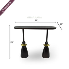 Kori Wooden Console Table - Console Tables - Gharaana