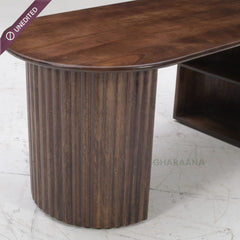 Sloan Fluted Leg Wooden Centre Table - Centre Tables - Gharaana
