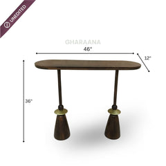Kori Wooden Console Table - Console Tables - Gharaana