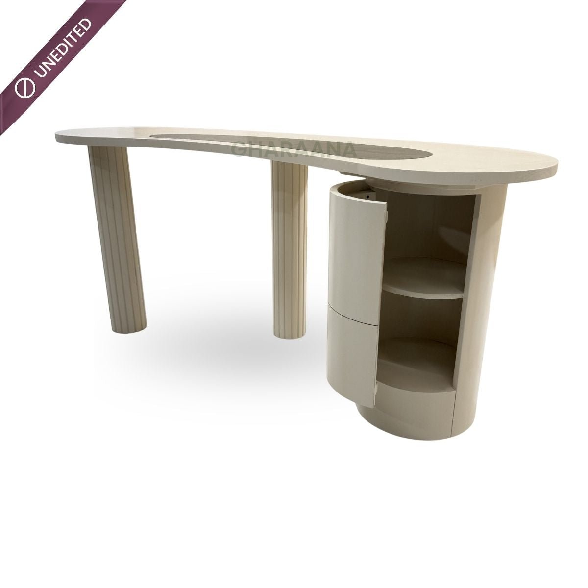 Alia Wooden Desk - Office Desk - Gharaana