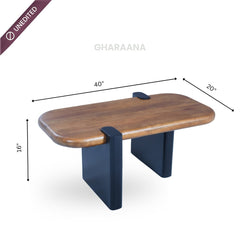 Rooted Modern Solid Wood Center Table - Centre Tables - Gharaana