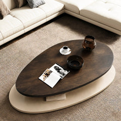 Swivel Rotating 2-Tier Solid Wood Centre Table - Centre Tables - Gharaana