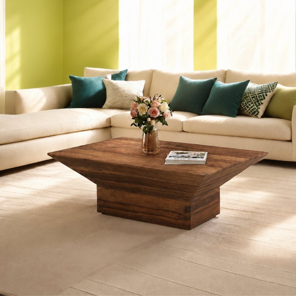 Luxe Sheesham Wood Teapoy Table - Centre Tables - Gharaana