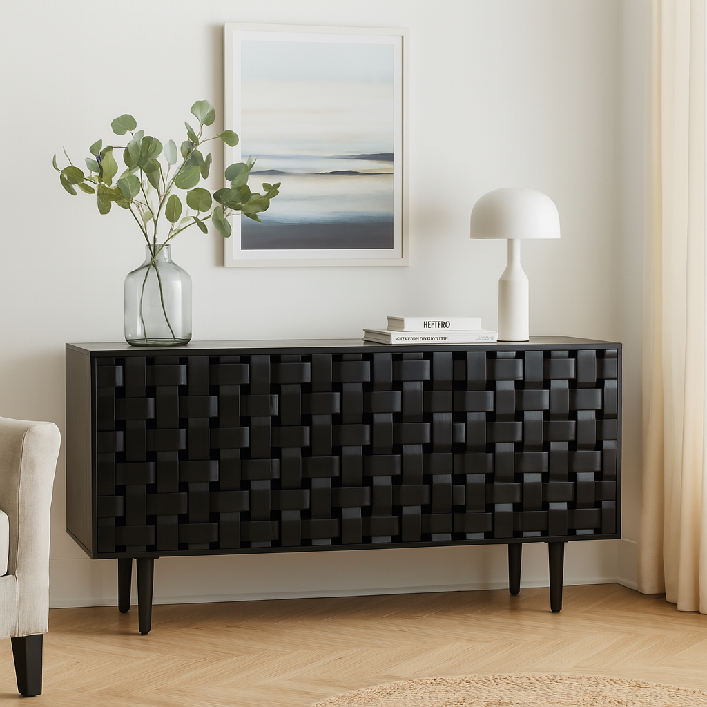 Woven Wooden 60" Sideboard