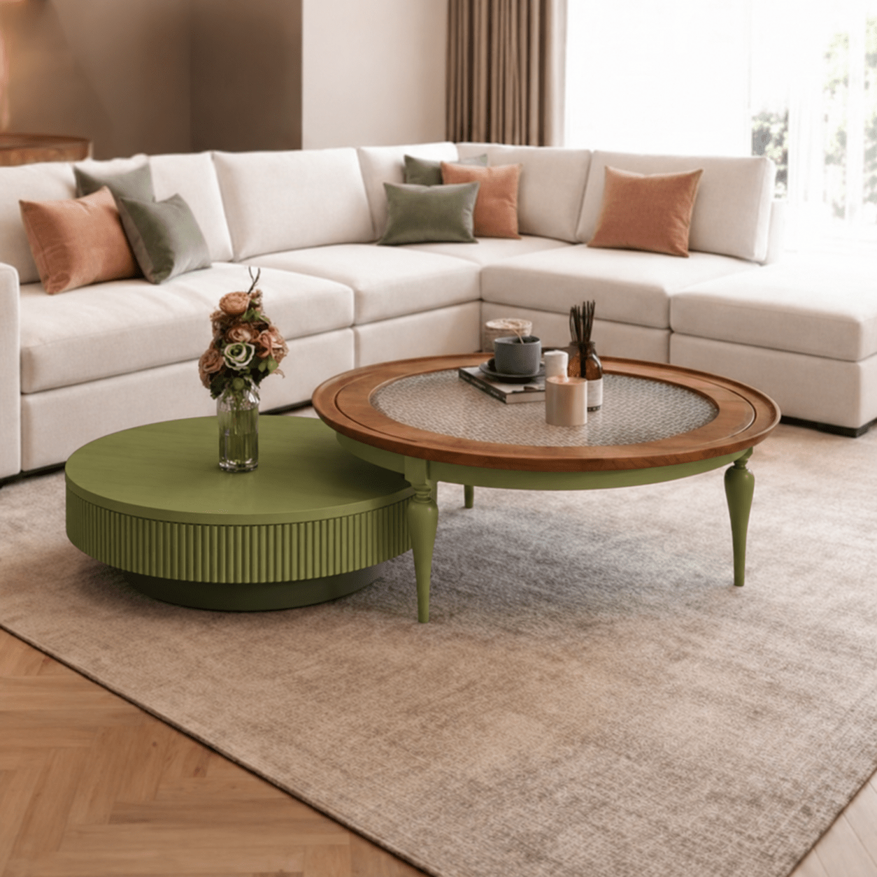Virgo Solid Wood Centre Table - Centre Tables - Gharaana