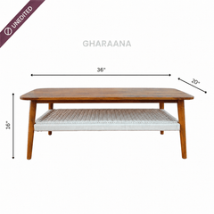 Vyut Jute weave 2-Tier Centre Table - Centre Tables - Gharaana