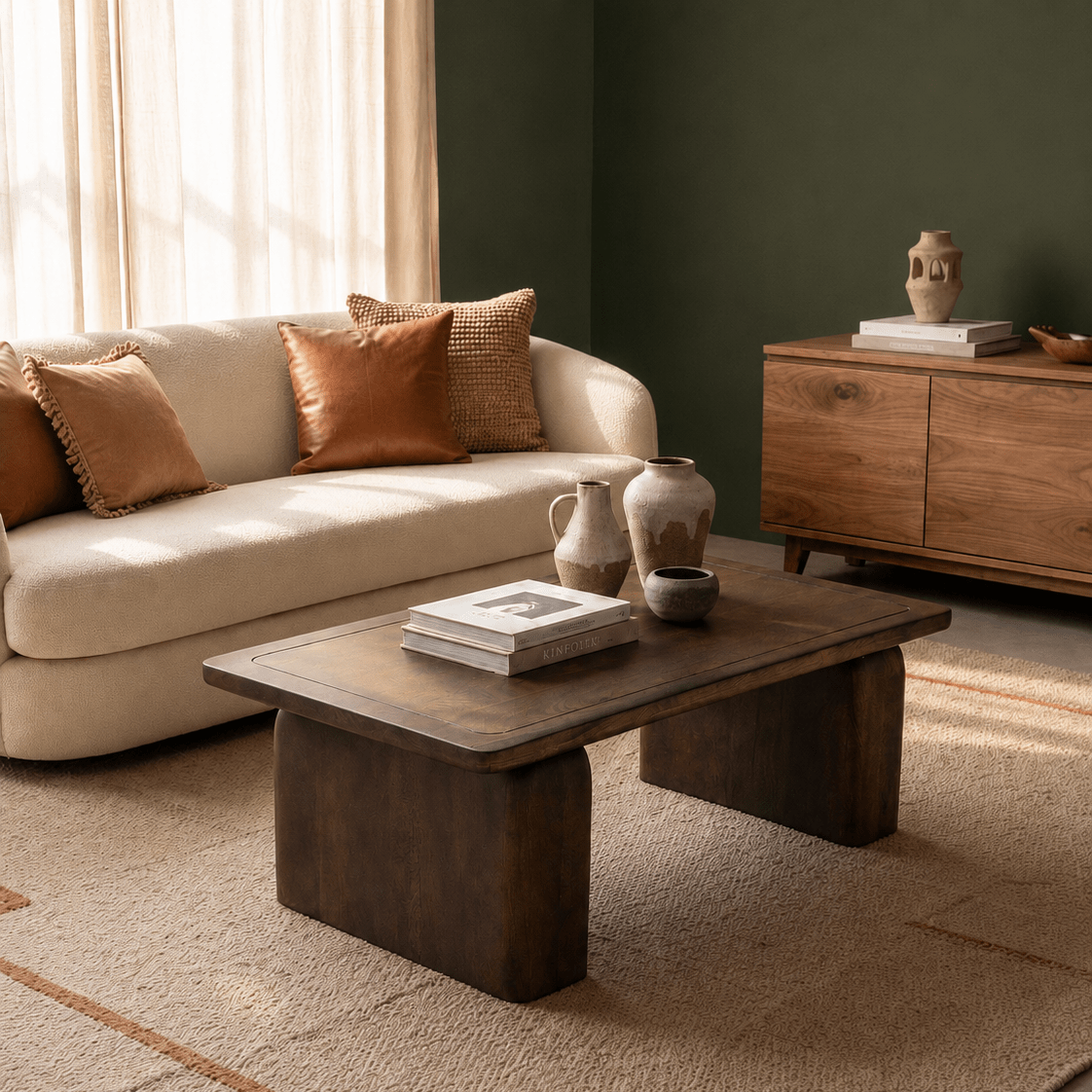 Jive Rectangular Top Solid Wood Center Table - Centre Tables - Gharaana