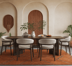 Rida Wooden Dining Table Set with chairs - Dining Set - Gharaana