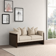 Pearl Wooden Upholstered Sofa