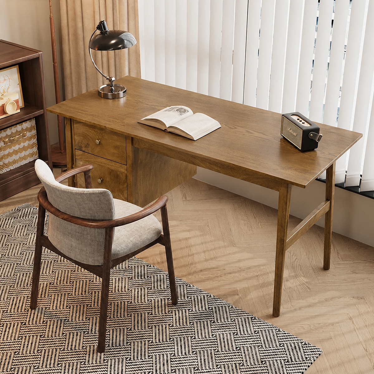 Amayah Wooden Home Office Working Desk